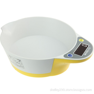5kg Food Scale with Loading Bowl and Stainless Steel Bottom